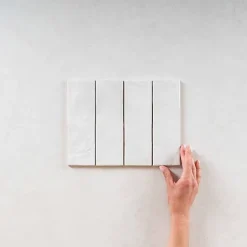 Gioia Materia Carrelage Effet Zellige Gris LA RIVIERA 6,5x20 Gris Nuage - Les Carreaux de Jean