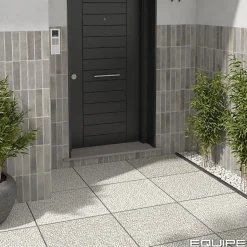 Carrelage Effet Zellige Gris ARGILE 6x24,6 Concrete - Les Carreaux de Jean-Gioia Materia Best