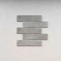 Carrelage Effet Zellige Gris ARGILE 6x24,6 Concrete - Les Carreaux de Jean-Gioia Materia Best