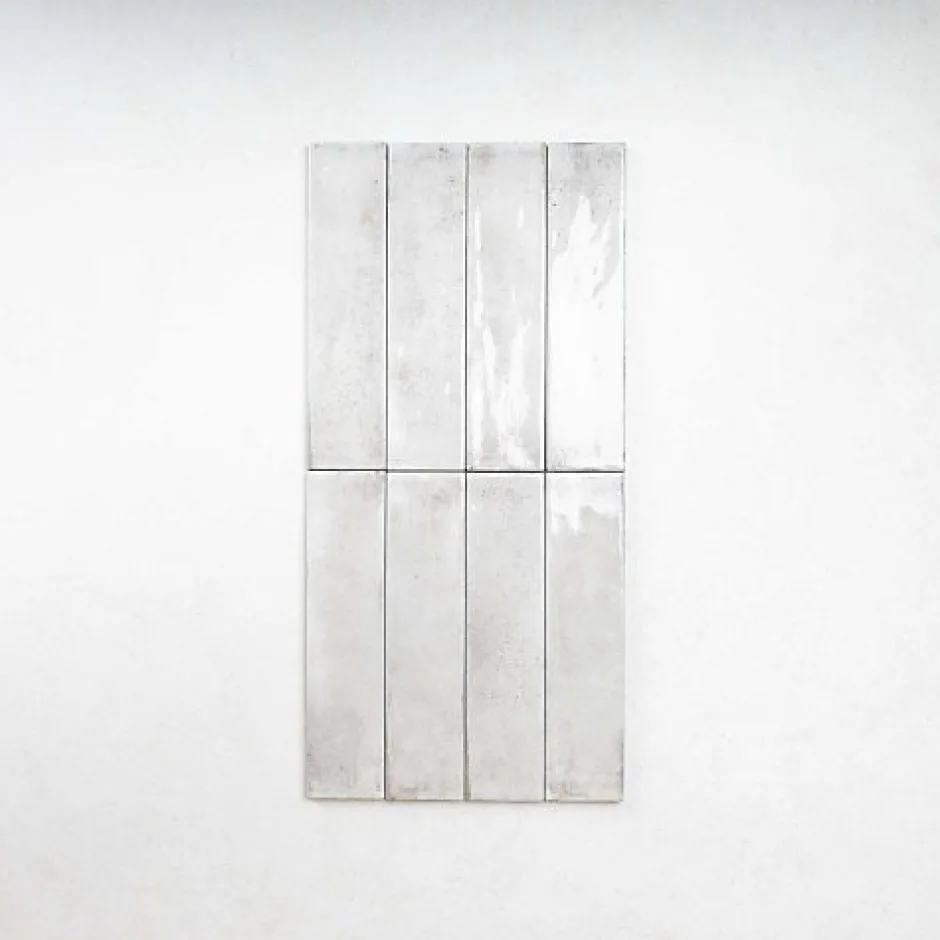 Carrelage Effet Zellige Gris Clair FUSION Grigio 6x25cm - Les Carreaux de Jean-Les Carreaux De Jean Discount