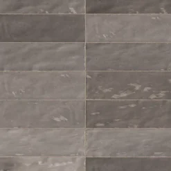 Carrelage effet Zellige Greige 20x6,5x0,85 cm Brillant Orisel - Mur intérieur --Ro'Ma Carrelage Clearance