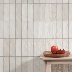 Carrelage effet Zellige Greige 20x6,5x0,85 cm Brillant Orisel - Mur intérieur --Ro'Ma Carrelage Clearance