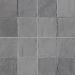 Ro'Ma Carrelage Carrelage effet Zellige Gris 10x10x0,85 cm Brillant Orisel - Mur intérieur -