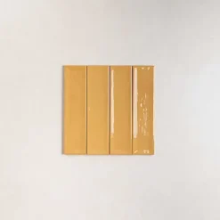 Les Carreaux De Jean  Carrelage Effet Zellige Jaune NARA Mostaza Gloss 7,5x30cm - Les Carreaux de Jean