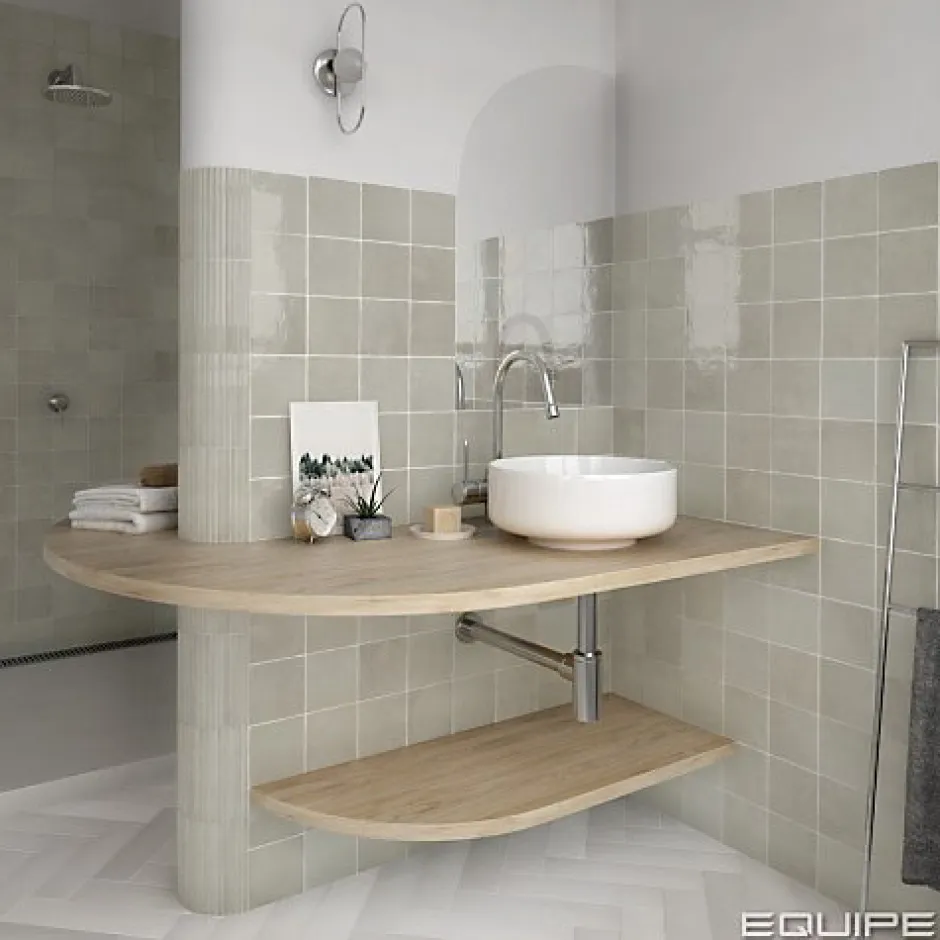 Carrelage Effet Zellige LA RIVIERA 13,2x13,2 Vert - Les Carreaux de Jean-Gioia Materia Discount