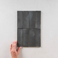 Carrelage Effet Zellige Noir COLO Matt 5x15 Black Hat - Les Carreaux de Jean-Gioia Materia Discount