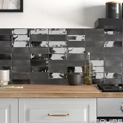 Carrelage Effet Zellige Noir COLO Matt 5x15 Black Hat - Les Carreaux de Jean-Gioia Materia Discount