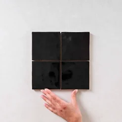 Carrelage Effet Zellige Noir MANARA CLAY 10x10 Berber Black - Les Carreaux de Jean-Les Carreaux De Jean  New