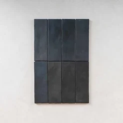 Les Carreaux De Jean Carrelage Effet Zellige Noir MITTE Negro 6,5x20 - Les Carreaux de Jean