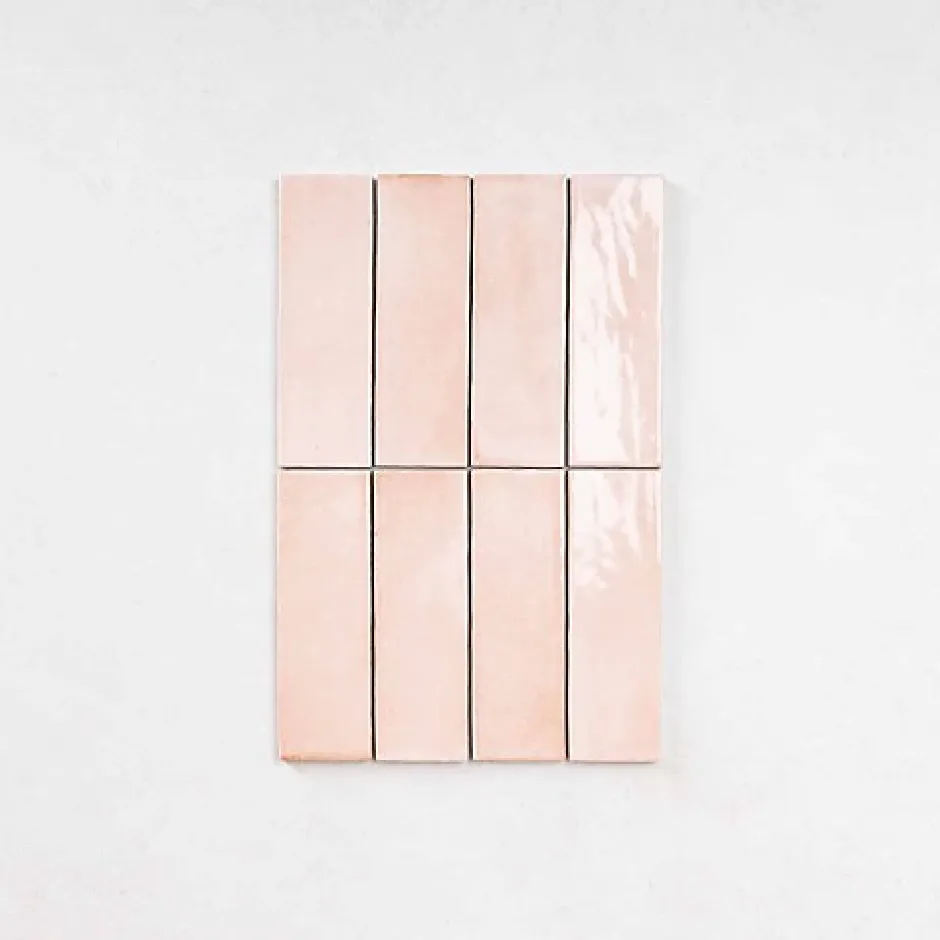 Carrelage Effet Zellige Rose COLO Gloss 5x15 pink - Les Carreaux de Jean-Gioia Materia Outlet