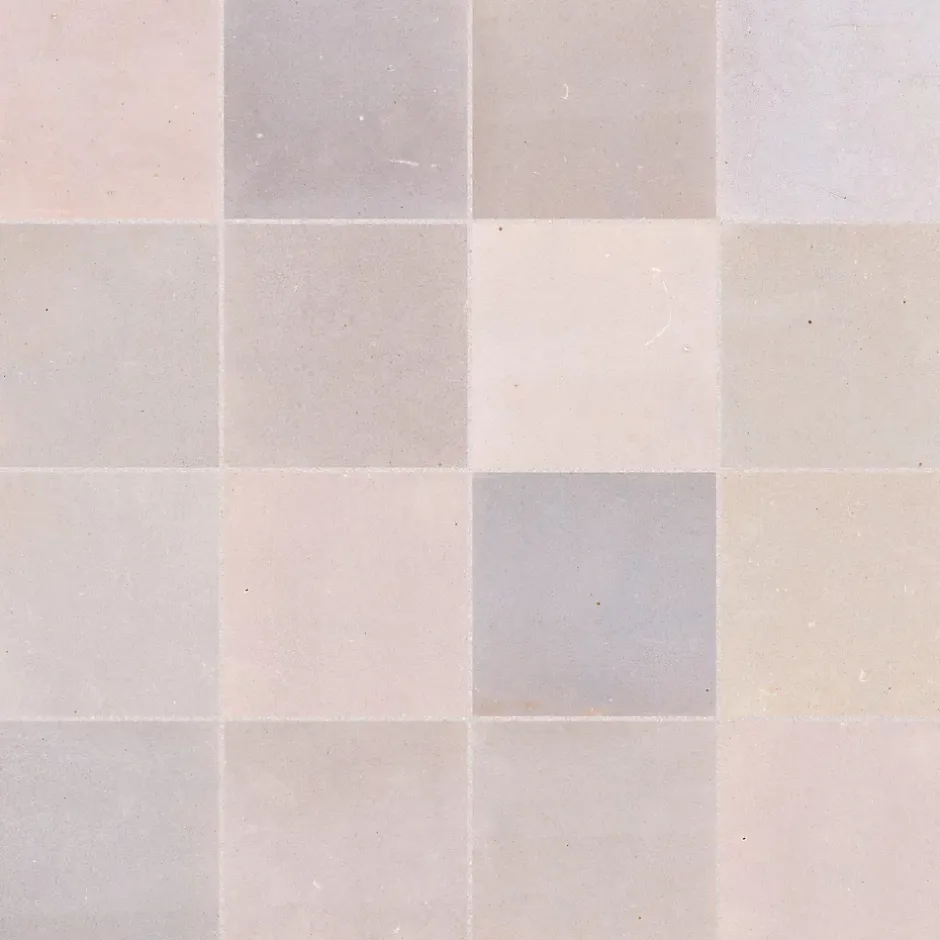 Carrelage effet Zellige Rose 10x10x0,85 cm Mat Serinor - Mur intérieur --Ro'Ma Carrelage Discount