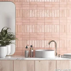 Carrelage Effet Zellige Rose COLO Matt 5x15 pink - Les Carreaux de Jean-Gioia Materia Outlet