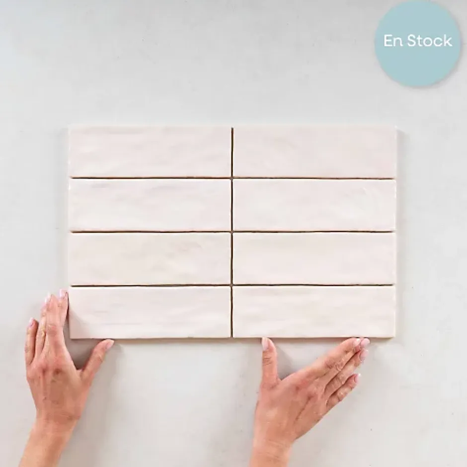 Carrelage Effet Zellige Rose LA RIVIERA 6,5x20 Rose - Les Carreaux de Jean-Gioia Materia Discount