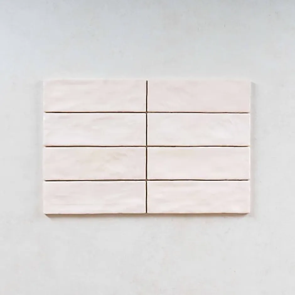 Carrelage Effet Zellige Rose LA RIVIERA 6,5x20 Rose - Les Carreaux de Jean-Gioia Materia Discount