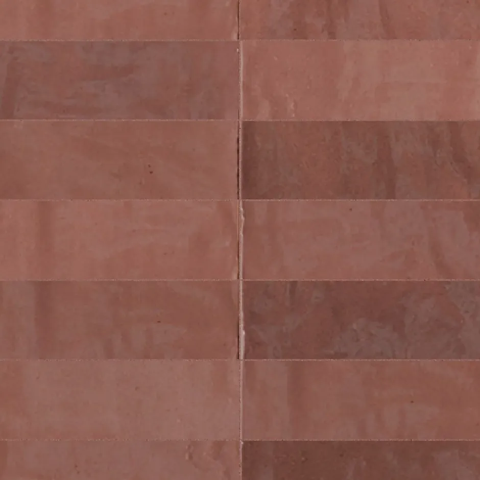 Carrelage effet Zellige Rouge 20x6,5x0,85 cm Brillant Orisel - Mur intérieur --Ro'Ma Carrelage Sale