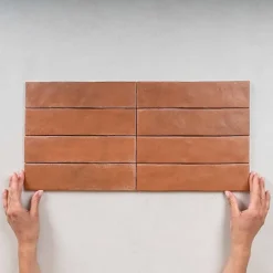 Carrelage Effet Zellige Terracotta ARGILE 6x24,6 Cotto - Les Carreaux de Jean-Gioia Materia Best