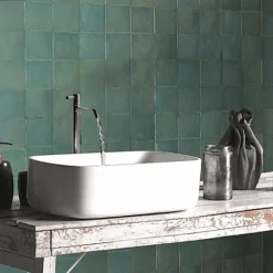 Les Carreaux De Jean  Carrelage Effet Zellige Turquoise MANARA CLAY 10x10 Tamir Turquesa - Les Carreaux de Jean