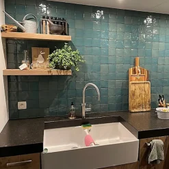 Les Carreaux De Jean  Carrelage Effet Zellige Turquoise MANARA CLAY 10x10 Tamir Turquesa - Les Carreaux de Jean