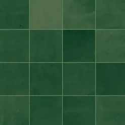 Ro'Ma Carrelage Carrelage effet Zellige Vert Profond 10,7x10,7x0,85 cm Samorel - Mur intérieur -