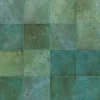Ro'Ma Carrelage Carrelage effet Zellige Vert 10x10x0,85 cm Caldero - Mur intérieur -