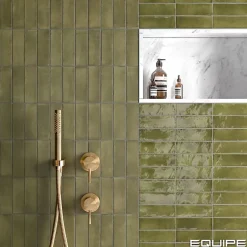 Gioia Materia Carrelage Effet Zellige Vert COLO Gloss 5x15 vert - Les Carreaux de Jean