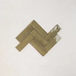 Gioia Materia Carrelage Effet Zellige Vert COLO Gloss 5x15 vert - Les Carreaux de Jean