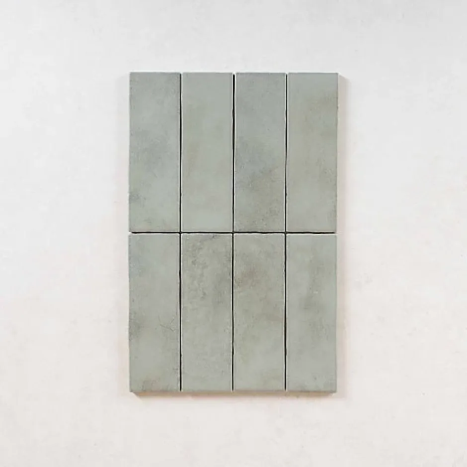 Carrelage Effet Zellige Vert Sauge MITTE Verde 6,5x20 - Les Carreaux de Jean-Les Carreaux De Jean Clearance