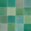 Ro'Ma Carrelage Carrelage effet Zellige Vert 10x10x0,85 cm Mat Serinor - Mur intérieur -