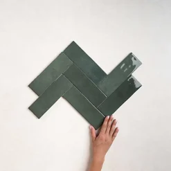 Carrelage Effet Zellige Vert NOLITA Verde 6,5x20 - Les Carreaux de Jean-Les Carreaux De Jean  Sale