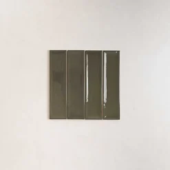 Les Carreaux De Jean  Carrelage Effet Zellige Vert Foncé NARA Oliva Gloss 7,5x30cm - Les Carreaux de Jean