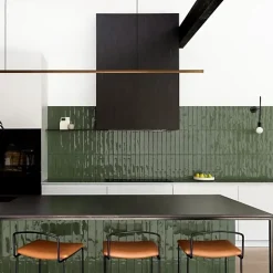 Carrelage Effet Zellige Vert Olive LUZ Oliva 5,3x30cm - Les Carreaux de Jean-Les Carreaux De Jean  Hot