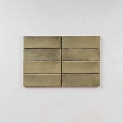 Gioia Materia Carrelage Effet Zellige Vert COLO Matt 5x15 vert - Les Carreaux de Jean