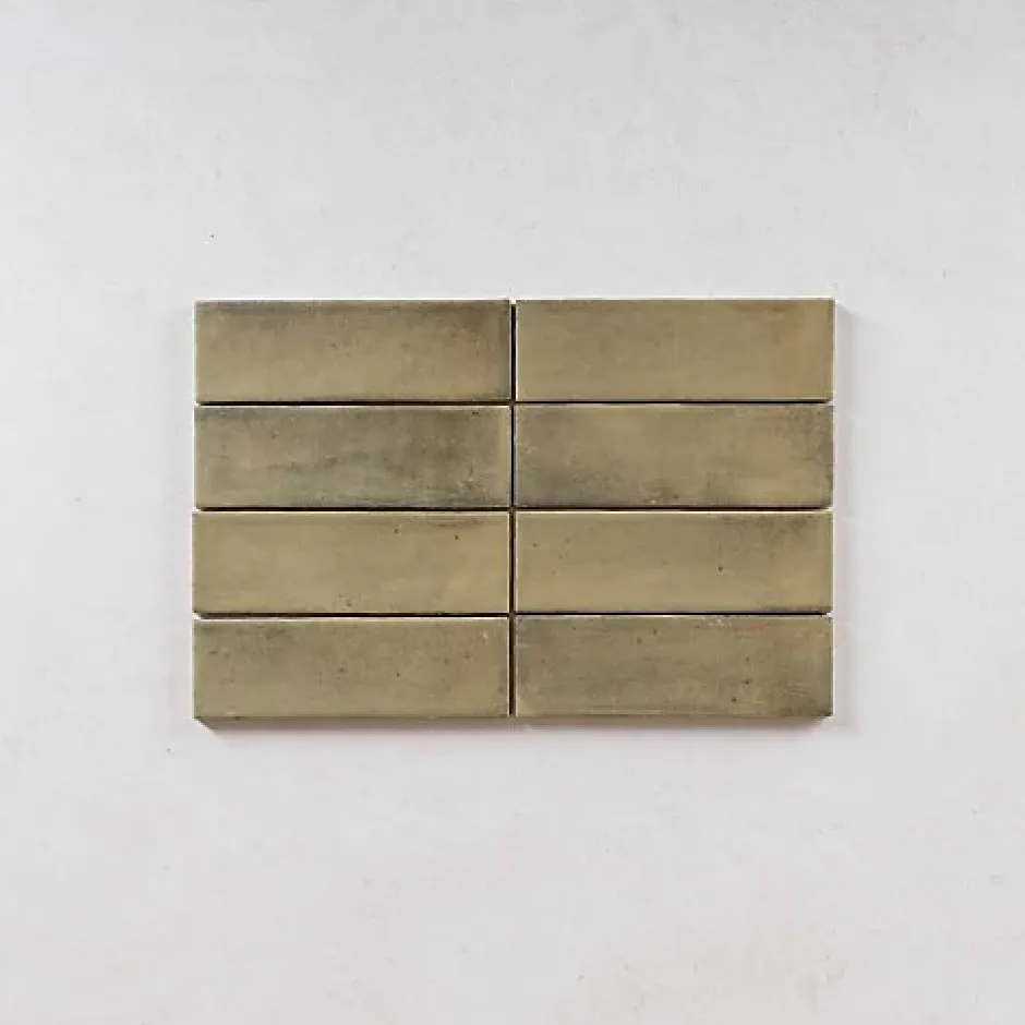 Gioia Materia Carrelage Effet Zellige Vert COLO Matt 5x15 vert - Les Carreaux de Jean