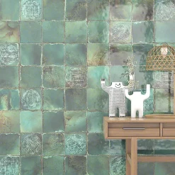 Concept Mosaïque carrelage effet zellige 20x20 cm luca jade