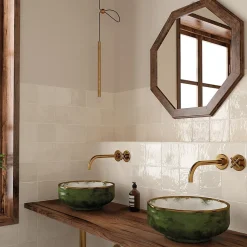 carrelage effet zellige 13,2x13,2 cm MAJESTIC WHEAT-Concept Mosaïque