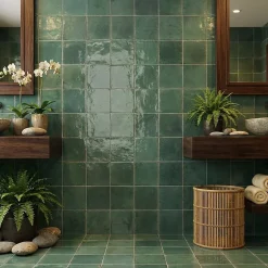 Carrelage effet zellige 14,7x14,7 cm AGADIR SELVA-Concept Mosaïque Online