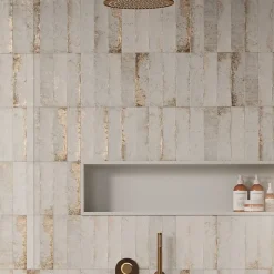 carrelage effet zellige 6,3x25 cm magnetism WHITE-Concept Mosaïque Best