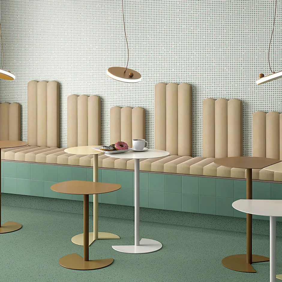 Eiffel art construction Carrelage extérieur antidérapant effet terrazzo grand format bleu 80x80 cm MICRA R Indigo GRIP