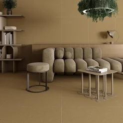 Eiffel art construction Carrelage extérieur antidérapant effet terrazzo grand format terre 80x80 cm MICRA R Siena GRIP