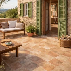 Aelle Carrelage Carrelage extérieur effet pierre méditerranéenne rustique 33,3x33,3 cm - MYK-PALA