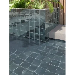 Aelle Carrelage Carrelage extérieur piscine carré bleu brillant 15x15 cm SPA&POOLS BLUE NIGHT