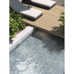 Aelle Carrelage Carrelage extérieur piscine carré bleu mate 15x15 cm SPA&POOLS SEA MAT