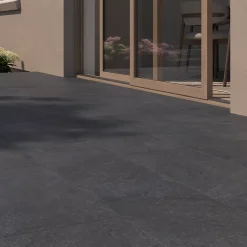 Carrelage extérieur Quartzite anthracite 30 x 60 cm-GoodHome Discount