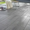 GoodHome Carrelage extérieur Stripe wood gris 30 x 60 cm