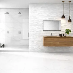 Carrelage faience mural effet marbre blanc 30x90 cm brillante - MYK-MARMOL-Aelle Carrelage Outlet