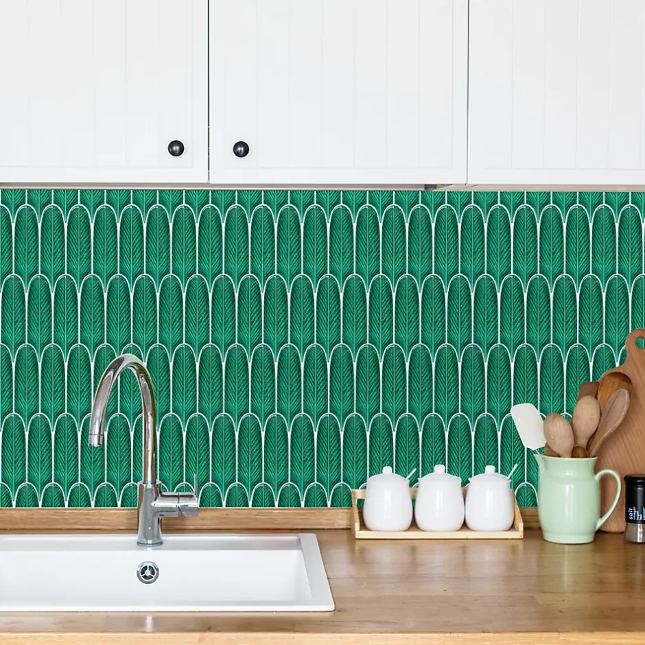 Carrelage Signature Carrelage feuilles longues vert uni 19,5x5,7 cm - prix à la piéce-