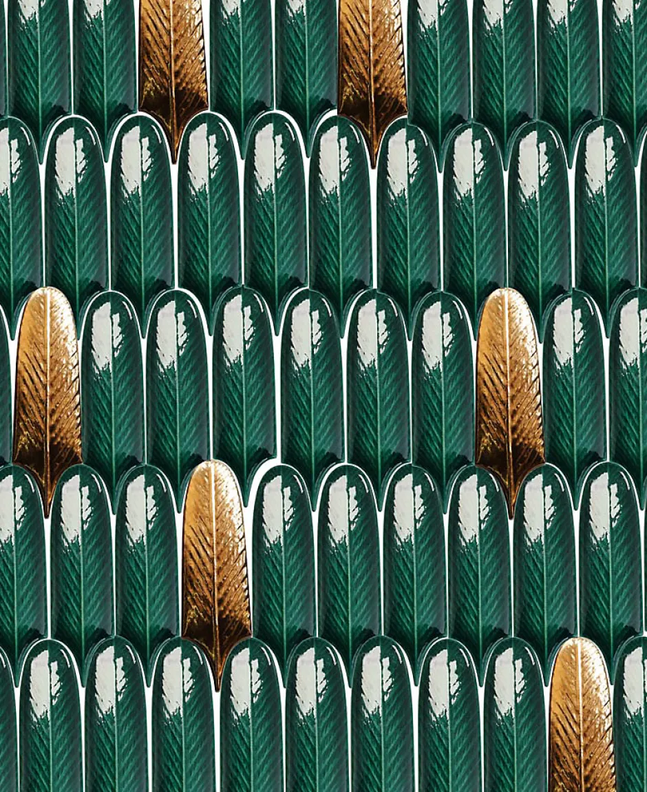 Carrelage Signature Carrelage feuilles longues vert uni 19,5x5,7 cm - prix à la piéce-