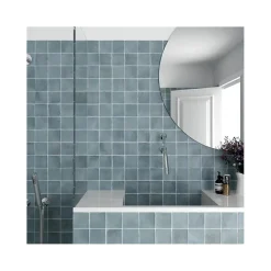 Gioia Materia Carrelage grès cérame ARGILE 10x10 cm Bleu - Mat - boîte de 0.6 m2