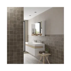 Gioia Materia Carrelage grès cérame ARGILE 10x10 cm Chocolat - Mat - boîte de 0.6 m2