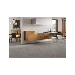 Carrelage grès cérame effet terrazzo Wind 100x100 cm Gris Foncé, Anthracite - Naturel - boîte de 0.99 m2-Gioia Materia